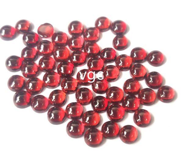 Natural Red Garnet 3 mm Round Cabochon AAA Quality – Red Garnet Cabochon Round 3mm