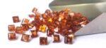 Natural Hessonite Garnet 6 mm Square Cut Faceted AAA Quality – Orange Garnet Faceted Square 6mm