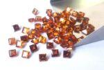 Natural Hessonite Garnet 6 mm Square Cut Faceted AAA Quality – Orange Garnet Faceted Square 6mm