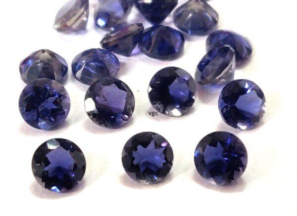 Natural Iolite 5 mm Round Faceted Cut – Iolite Round Faceted 5mm