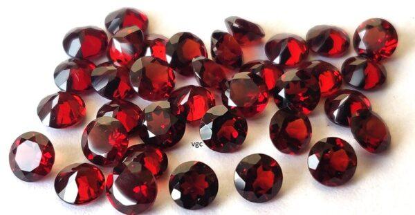 Natural Red Garnet 10 mm Round Cut Faceted AAA Quality – Red Garnet Faceted Round 10mm