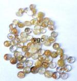 Natural 5 mm Golden Rutile Quartz Round Cabochon Top Quality – Rutilated Quartz Round Cabochon 5mm