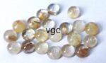 Natural 8 mm Golden Rutile Quartz Round Cabochon Top Quality – Rutilated Quartz Round Cabochon 8mm
