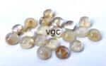 Natural 8 mm Golden Rutile Quartz Round Cabochon Top Quality – Rutilated Quartz Round Cabochon 8mm