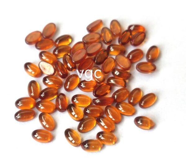 Natural Hessonite Garnet 4×6 mm Oval Cabochon AAA Quality – Orange Garnet Cabochon Oval 4x6mm