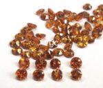 Natural Hessonite Garnet 3 mm Round Cut Faceted AAA Quality – Orange Garnet Faceted Round 3mm