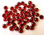 Natural Red Garnet 3mm Round Rose Cut AAA Quality – Red Garnet Faceted Round 3mm