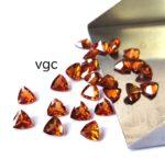 Natural Hessonite Garnet 6 mm Trillion Cut Faceted AAA Quality – Orange Garnet Faceted Trillion 6mm