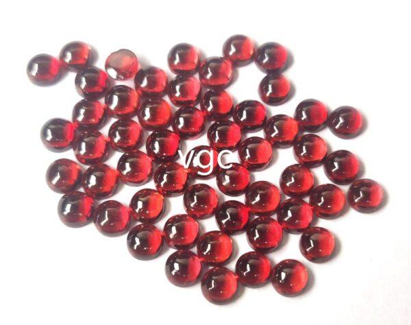 Natural Red Garnet 3 mm Round Cabochon AAA Quality – Red Garnet Cabochon Round 3mm