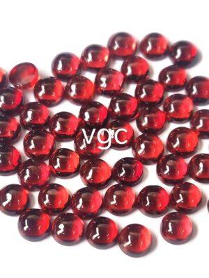 Natural Red Garnet 7 mm Round Cabochon AAA Quality – Red Garnet Cabochon Round 3mm