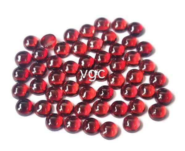 Natural Red Garnet 3 mm Round Cabochon AAA Quality – Red Garnet Cabochon Round 3mm