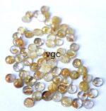 Natural 5 mm Golden Rutile Quartz Round Cabochon Top Quality – Rutilated Quartz Round Cabochon 5mm