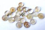 Natural 8 mm Golden Rutile Quartz Round Cabochon Top Quality – Rutilated Quartz Round Cabochon 8mm