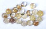 Natural 8 mm Golden Rutile Quartz Round Cabochon Top Quality – Rutilated Quartz Round Cabochon 8mm