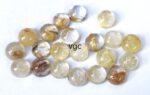 Natural 8 mm Golden Rutile Quartz Round Cabochon Top Quality – Rutilated Quartz Round Cabochon 8mm