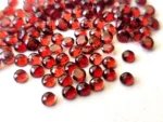 Natural Red Garnet 3mm Round Rose Cut AAA Quality – Red Garnet Faceted Round 3mm