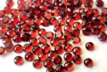Natural Red Garnet 3mm Round Rose Cut AAA Quality – Red Garnet Faceted Round 3mm