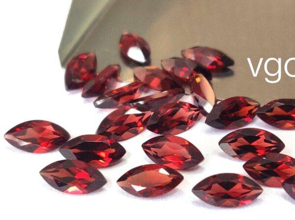 Natural Red Garnet 2×4 mm Marquise Cut Faceted AAA Quality – Red Garnet Faceted Marquise 2x4mm