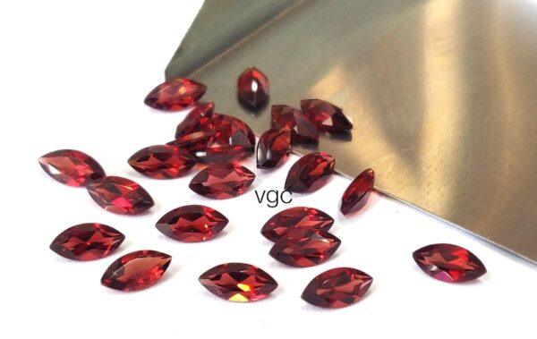 Natural Red Garnet 2×4 mm Marquise Cut Faceted AAA Quality – Red Garnet Faceted Marquise 2x4mm
