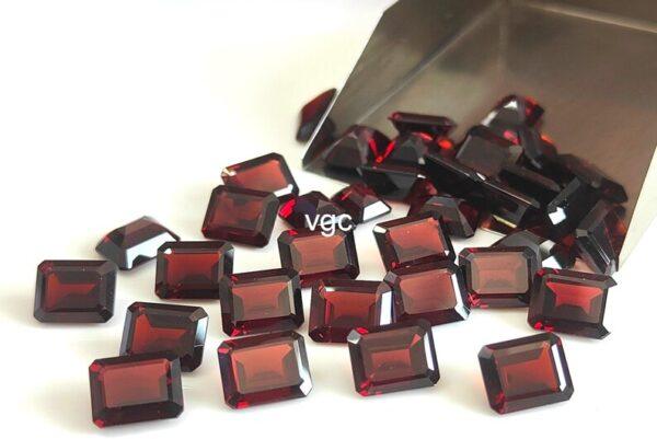 Natural Red Garnet 10×12 mm Octagon Cut Faceted AAA Quality – Red Garnet Faceted Octagon 10x12mm