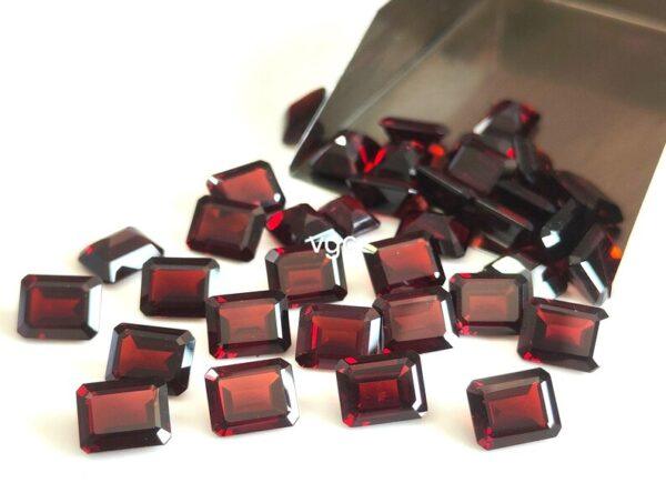 Natural Red Garnet 10×12 mm Octagon Cut Faceted AAA Quality – Red Garnet Faceted Octagon 10x12mm