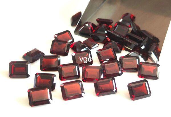 Natural Red Garnet 10×12 mm Octagon Cut Faceted AAA Quality – Red Garnet Faceted Octagon 10x12mm
