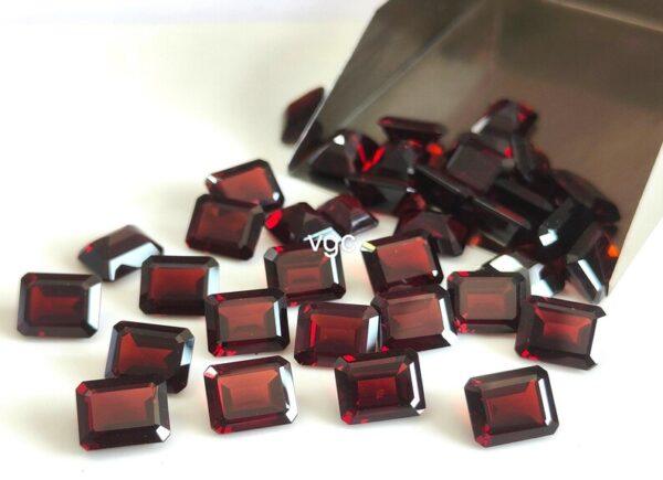 Natural Red Garnet 10×12 mm Octagon Cut Faceted AAA Quality – Red Garnet Faceted Octagon 10x12mm