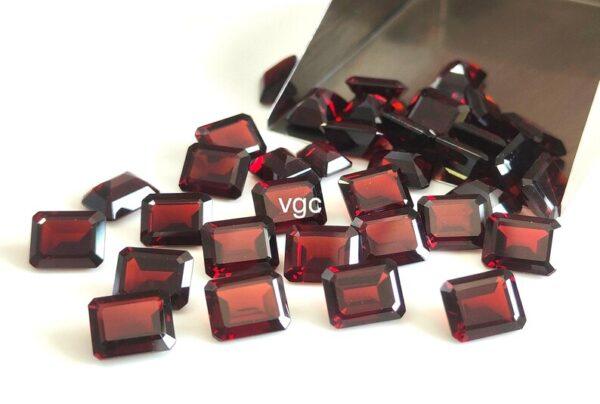 Natural Red Garnet 10×12 mm Octagon Cut Faceted AAA Quality – Red Garnet Faceted Octagon 10x12mm