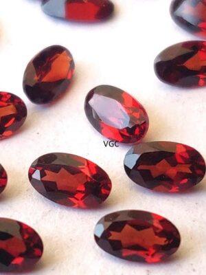 Natural Red Garnet 5×7 mm Oval Cut Faceted AAA Quality – Red Garnet Faceted Oval 5x7mm