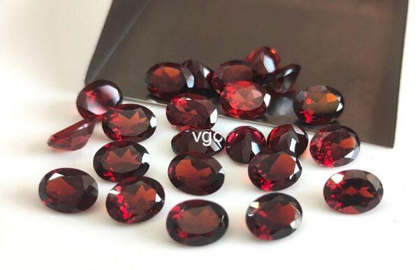 Natural Red Garnet 10x12mm Oval Cut Faceted AAA Quality – Red Garnet Faceted Oval 10x12mm