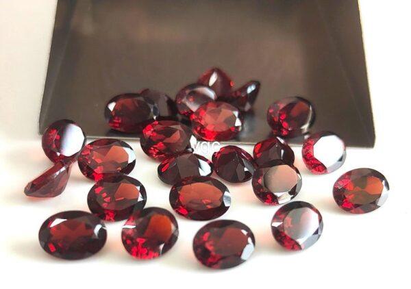 Natural Red Garnet 10x12mm Oval Cut Faceted AAA Quality – Red Garnet Faceted Oval 10x12mm