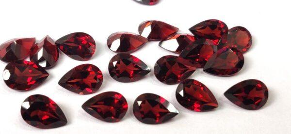 Natural Red Garnet 6×8 mm Pear Cut Faceted AAA Quality – Red Garnet Faceted Pear 6x8mm