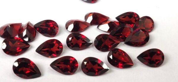Natural Red Garnet 6×8 mm Pear Cut Faceted AAA Quality – Red Garnet Faceted Pear 6x8mm
