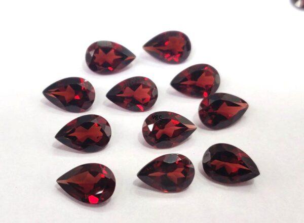 Natural Red Garnet 6×8 mm Pear Cut Faceted AAA Quality – Red Garnet Faceted Pear 6x8mm