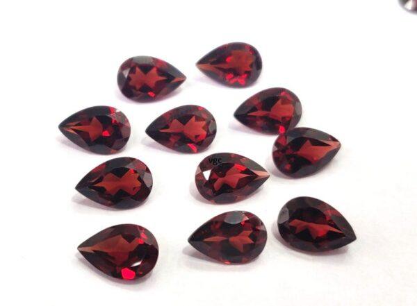 Natural Red Garnet 6×8 mm Pear Cut Faceted AAA Quality – Red Garnet Faceted Pear 6x8mm