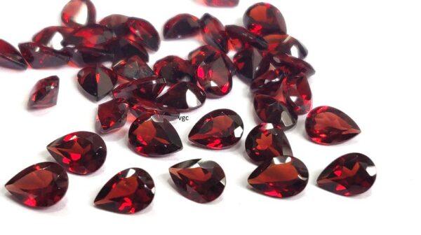 Natural Red Garnet 3×5 mm Pear Cut Faceted AAA Quality – Red Garnet Faceted Pear 3x5mm