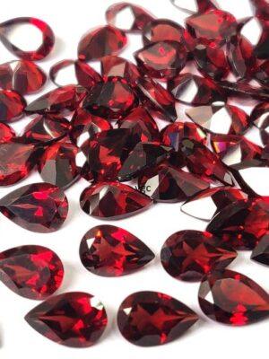 Natural Red Garnet 3×5 mm Pear Cut Faceted AAA Quality – Red Garnet Faceted Pear 3x5mm