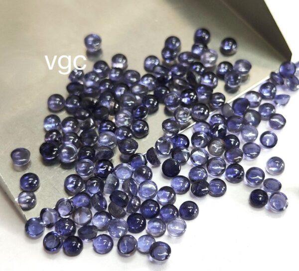 Natural Iolite 4 mm Round Cabochon – Iolite Round Cabochon 4mm