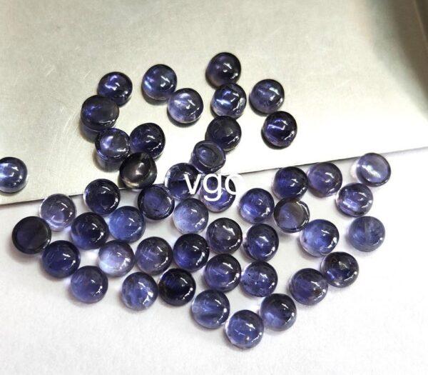 Natural Iolite 4 mm Round Cabochon – Iolite Round Cabochon 4mm
