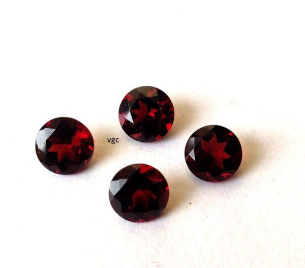 Natural Red Garnet 10 mm Round Cut Faceted AAA Quality – Red Garnet Faceted Round 10mm