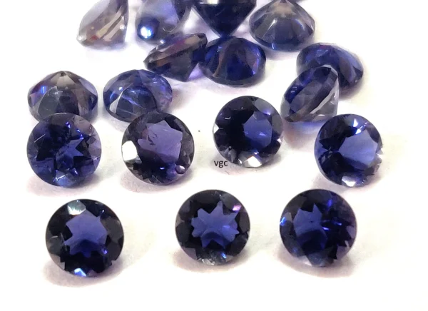 Natural Iolite 5 mm Round Faceted Cut – Iolite Round Faceted 5mm