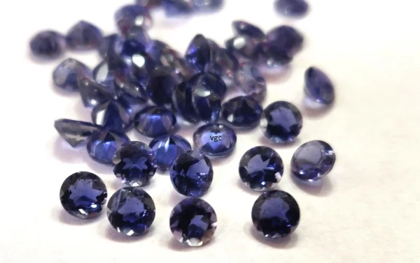 Natural Iolite 5 mm Round Faceted Cut – Iolite Round Faceted 5mm