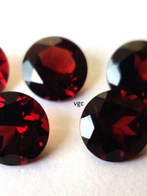 Natural Red Garnet 10 mm Round Cut Faceted AAA Quality – Red Garnet Faceted Round 10mm