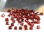 Natural Red Garnet 2mm Square Cut Faceted AAA Quality – Red Garnet Faceted Square 2mm