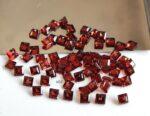 Natural Red Garnet 2mm Square Cut Faceted AAA Quality – Red Garnet Faceted Square 2mm