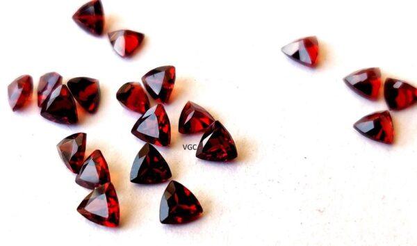 Natural Red Garnet 10mm Trillion Cut Faceted AAA Quality – Red Garnet Faceted Trillion 10mm