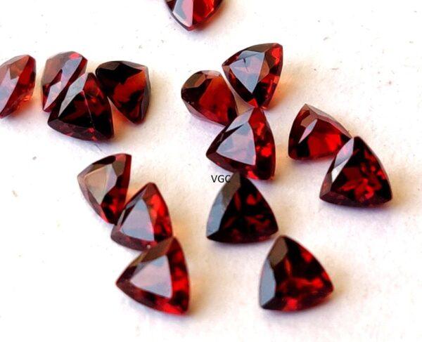 Natural Red Garnet 10mm Trillion Cut Faceted AAA Quality – Red Garnet Faceted Trillion 10mm