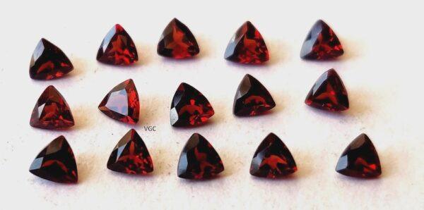 Natural Red Garnet 3mm Trillion Cut Faceted AAA Quality – Red Garnet Faceted Trillion 3mm