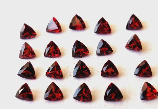 Natural Red Garnet 3mm Trillion Cut Faceted AAA Quality – Red Garnet Faceted Trillion 3mm