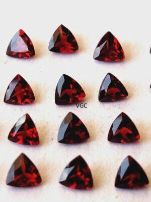 Natural Red Garnet 3mm Trillion Cut Faceted AAA Quality – Red Garnet Faceted Trillion 3mm
